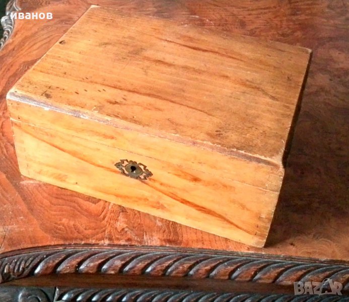 красива стара часовникарска дървена кутия, снимка 1