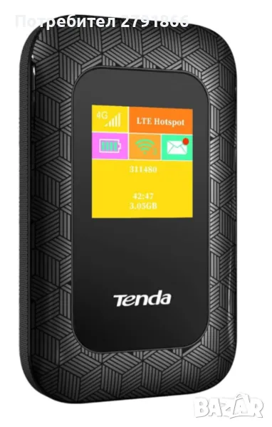 Tenda 4G185 преносим мобилен рутер 2100 mAh батерия 4G LTE Cat4 150Mbp, снимка 1