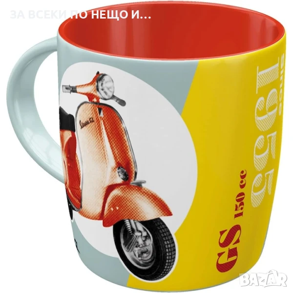 Керамична чаша Ретро стил Vespa, снимка 1
