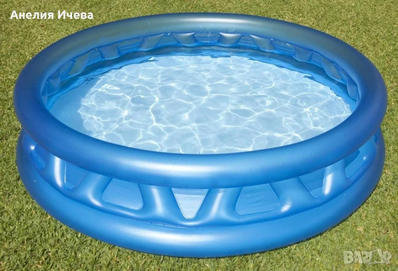 Кръгъл надуваем басейн с 3 въздушни камери , снимка 1