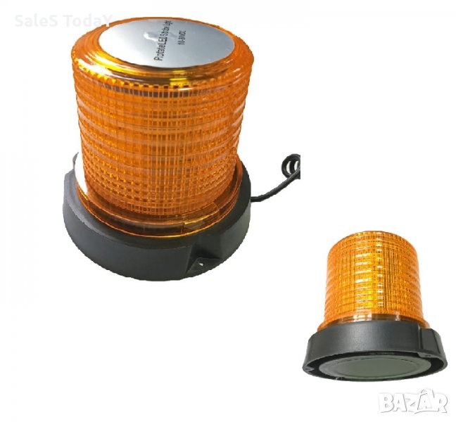 Сигнална лампа тип (маяк), 12/24V, 30 диода, 10/28 см., блиц, снимка 1