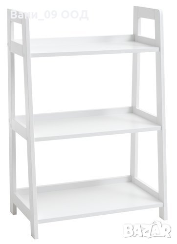 Красива стабилна бяла етажерка от MDF, снимка 1