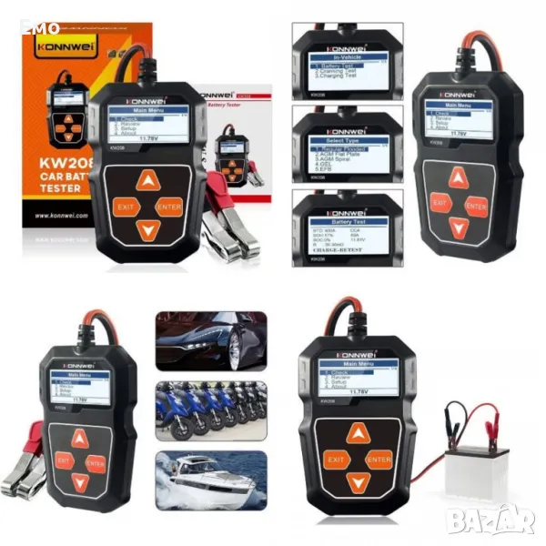 Тестер за автомобилен акумулатор - KW210, снимка 1