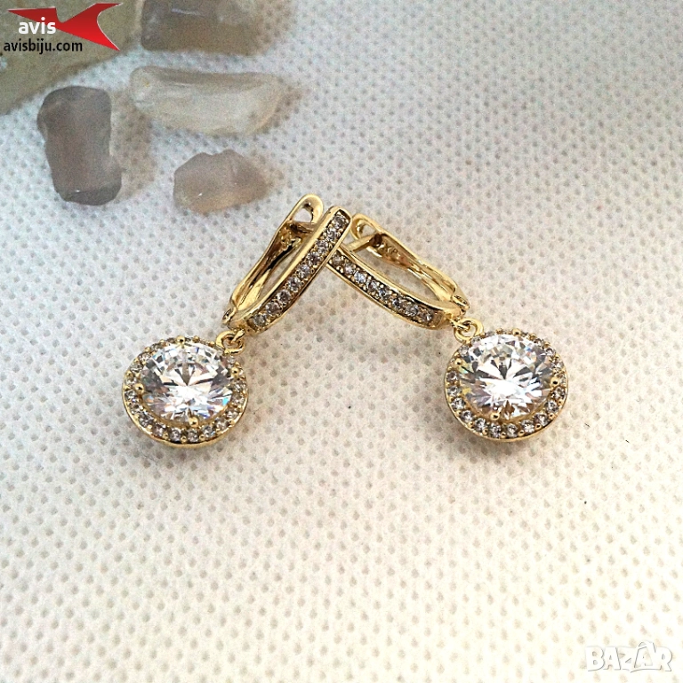 Обеци с 14К златно покритие 2141840, снимка 1