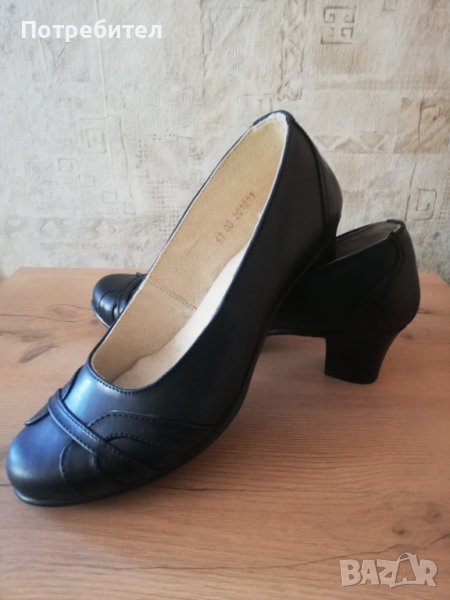 Черни нови дамски обувки „Кристиян Шуус“ от естествена кожа №41, снимка 1