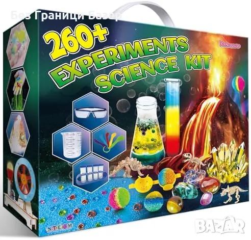 Нов Научен комплект за деца - 260 експеримента, химия, STEM играчка, снимка 1