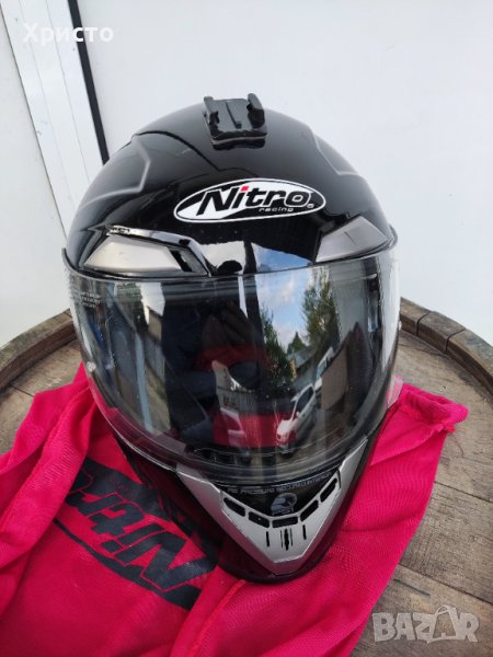 Nitro racing n-psi каска s-ka с очила , снимка 1