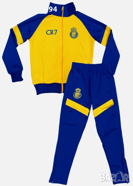 Жълт Детски екип Роналдо Ал Насър Син 2025г Ново Комплект деца CR7, снимка 1