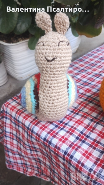 Охлюв амигуруми на една кука , снимка 1