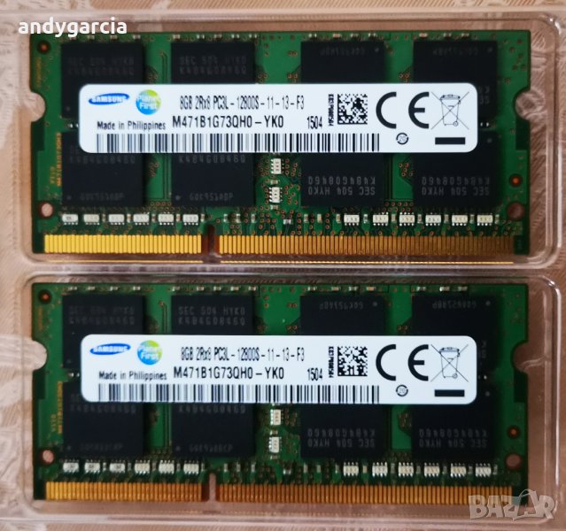 16GB DDR3L KIT 1600mhz Samsung (Комплект 2x8GB DDR3L) кит рам памет лаптоп laptop, снимка 1