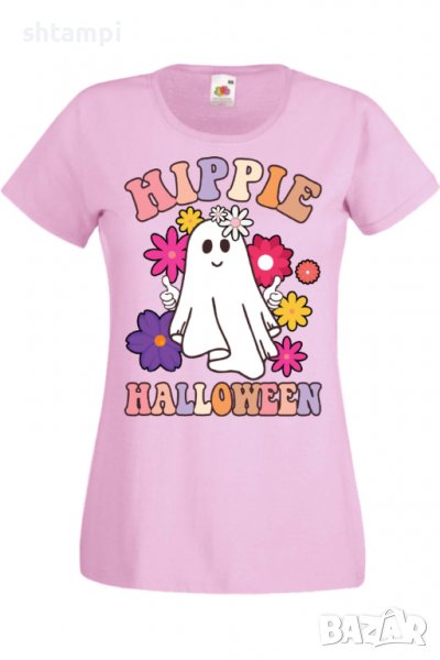 Дамска тениска Hippie Halloween,Halloween,Хелоуин,Празник,Забавление,Изненада,Обичаи,, снимка 1
