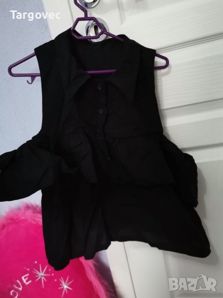 Черна дамска риза с голи рамене , снимка 1