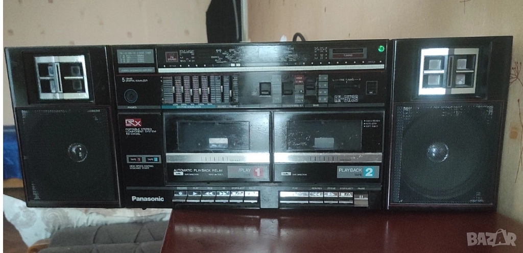 стерео радио касетофон Panasonic RX-CW26L двукасетъчен=280лв, снимка 1