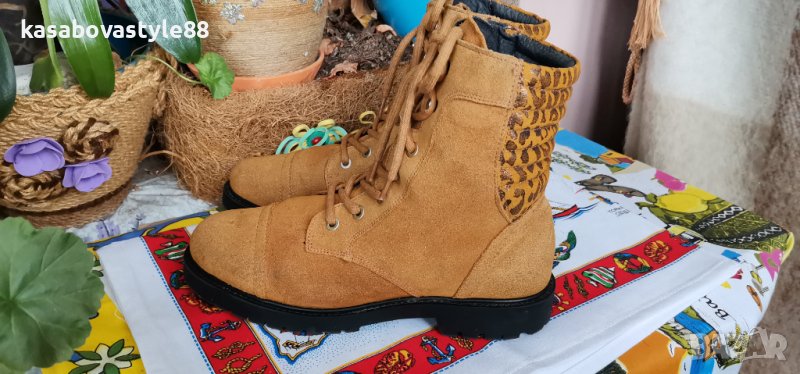 Ботуши Естествен велур 39н., снимка 1