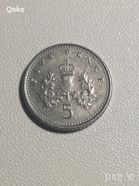 Великобритания, 5 пенса 2000, Англия, Европа, Америка, Азия, Африка, снимка 1
