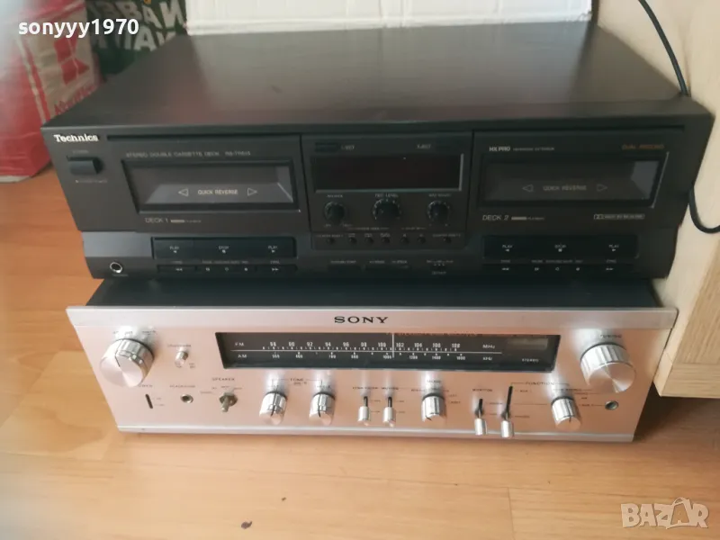 TECHNICS DUAL REC DECK+SONY VINTAGE RECEIVER 260924, снимка 1