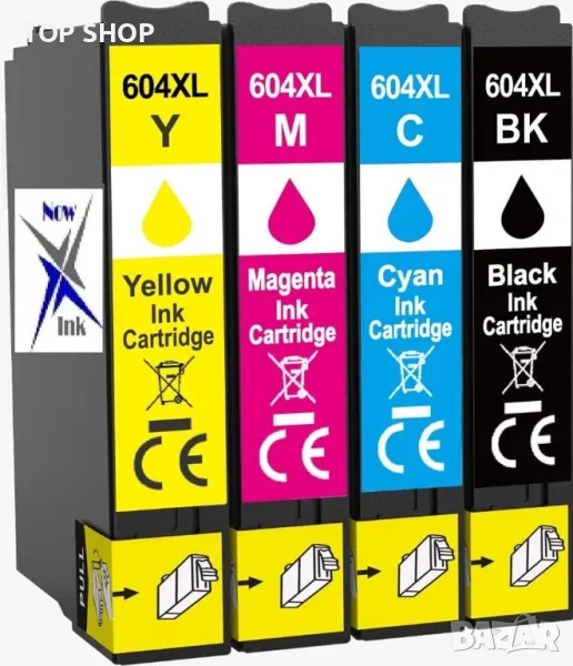 604 XL комплект касети с мастило за 604XL. Съвместим за Epson 604XL., снимка 1