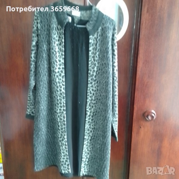 Дамски официален костюм от рокля и желетка, размер 14 UK, снимка 1