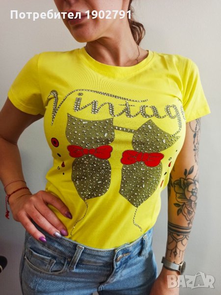 Дамска тениска с котенца, снимка 1