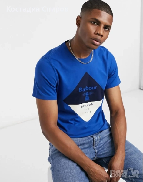 мъжка тениска Barbour Beacon Diamond XXL, снимка 1
