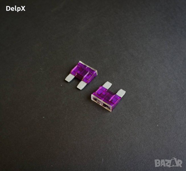 Автомобилен предпазител голям лилав 28x33mm 100A, снимка 1