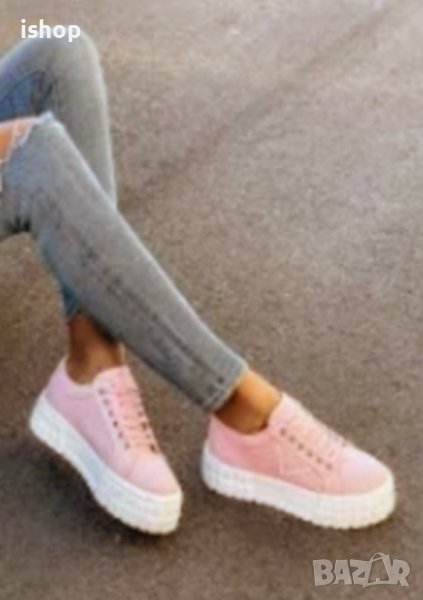 Розови Спортни Обувки На Платформа, снимка 1