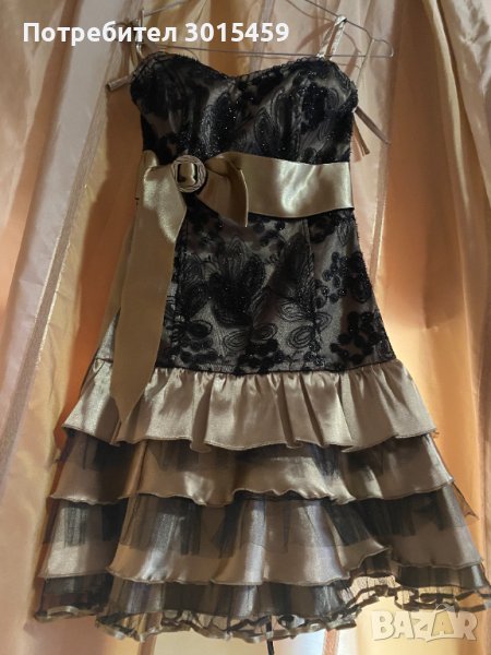 Празнична сатенена  с корсет, снимка 1