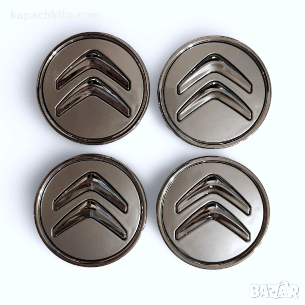 Капачки за джанти за Ситроен C2 C3 C4 C5 C6 Ксара Пикасо  Черни Сиви Сребристи, 60мм , снимка 1