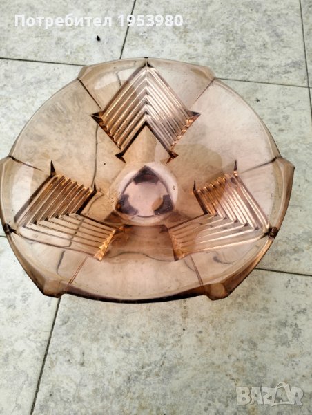 Стъклена фруктиера, снимка 1