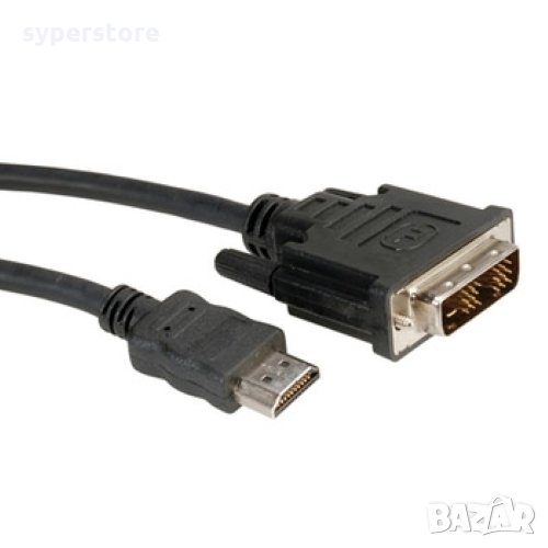Кабел DVI към HDMI Digital One SP01217 Черен, 3м DVI-D 18+1 to HDMI 19 M/M, снимка 1