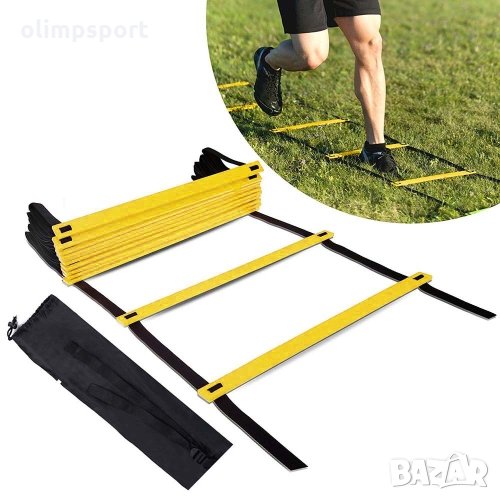 Тренировъчна стълба за ловкост MAX, 6 м, 12 преки (11 стъпала) (200893) нова Тренировъчен комплект, снимка 1