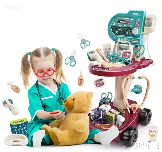 Докторска количка - лекарски комплект 🩺, снимка 1