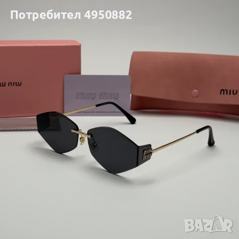 Слънчеви очила Miu Miu овални черни нова колекция UV400 Дамски, снимка 2 - Слънчеви и диоптрични очила - 56161328