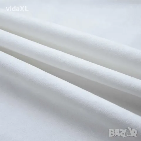 vidaXL Затъмняващи завеси с метални халки, 2 бр, бели, 140x175 см, снимка 4 - Пердета и завеси - 56146025