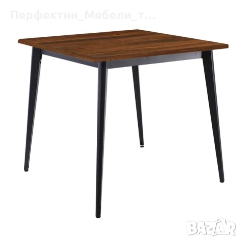 Стабилна маса 80/80см. с метални крака и тънък компакт плот-доставка до 5 дни