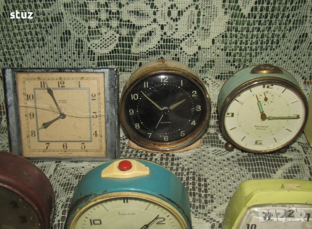 Механични будилници за реставрация, или за части, сет 12 бр., снимка 4 - Антикварни и старинни предмети - 53125078