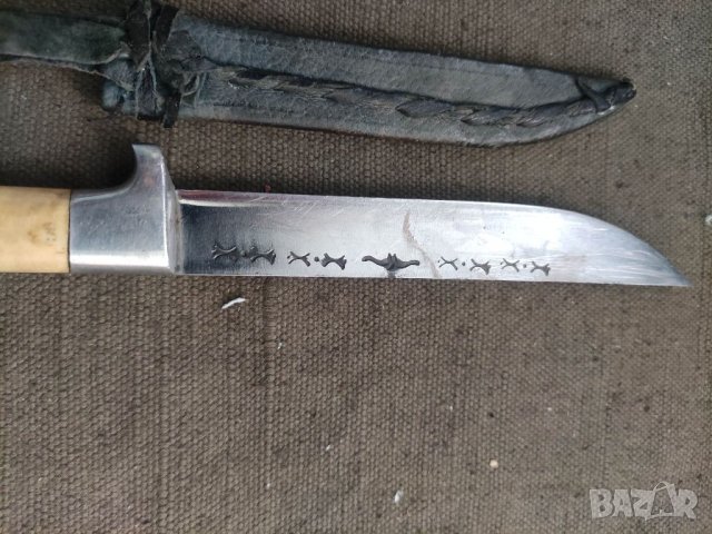 Продавам ножче с кания и рогова дръжка, снимка 7 - Ножове - 37762752