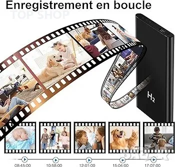 Скрита шпионска камера, 2 в 1 мини камера с 5000mAh Power Bank, снимка 4 - Камери - 48735126