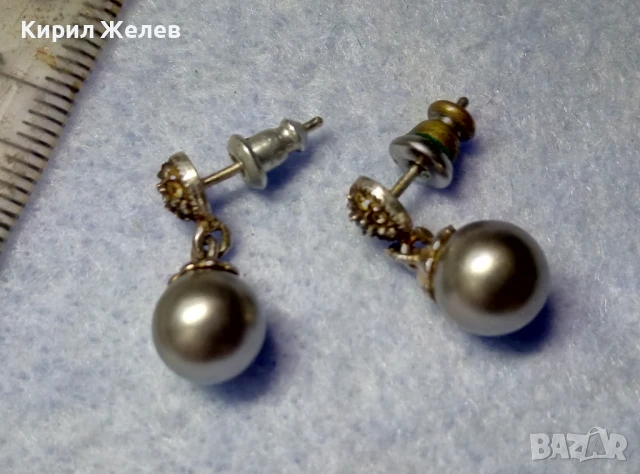 СИМПАТИЧНИ СКЪПОЦЕННИ ВИНТИДЖ АРТ ПОСРЕБРЕНИ ОБЕЦИ от БЛАГОРОДНА СТОМАНА с ИСКРЯЩИ ЦИРКОНИ 38367, снимка 7 - Обеци - 50530781