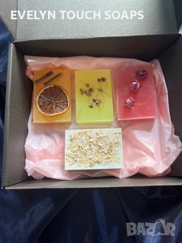 „Натурална хармония – луксозен сет ръчно изработени сапуни“