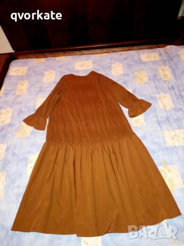 Кафява рокля на  JUST, снимка 3 - Рокли - 38806220