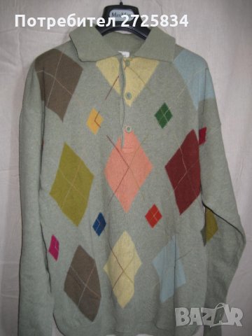 Пуловер BENETTON, 100% вълна, размер M, снимка 2 - Пуловери - 29292442