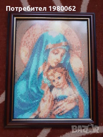 Диамантен гоблен Богородица с младенеца