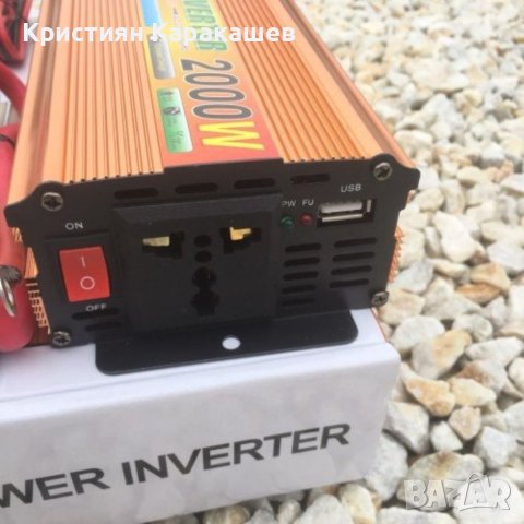 Инвертор на напрежение, UKC, 24V / 220V, мощност 2000W, снимка 2 - Други инструменти - 42078715