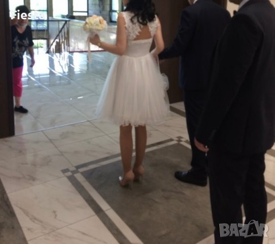 Булчинска/Сватбена рокля -  Официална/Елегантна бяла рокля, снимка 18 - Рокли - 33677693
