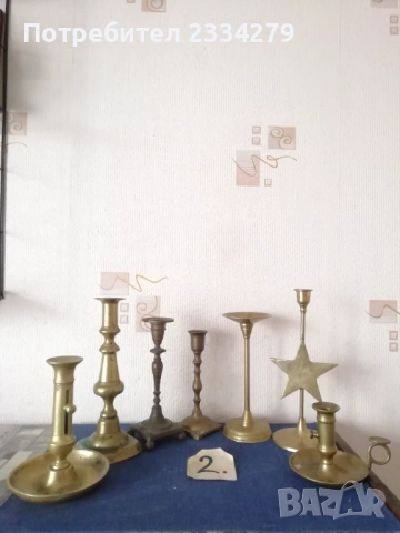 Стари бронзови свещници от различни държави и различни години. , снимка 4 - Декорация за дома - 52468483