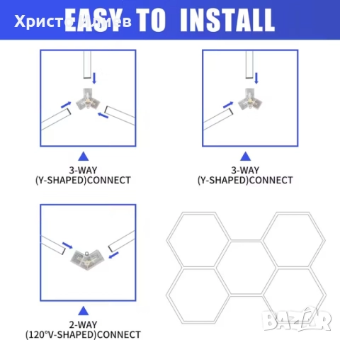 Осветление за гараж голяма LED Лед лампа за магазин фризьорски салон студио Модерна ярка светлина, снимка 2 - Лед осветление - 51818961