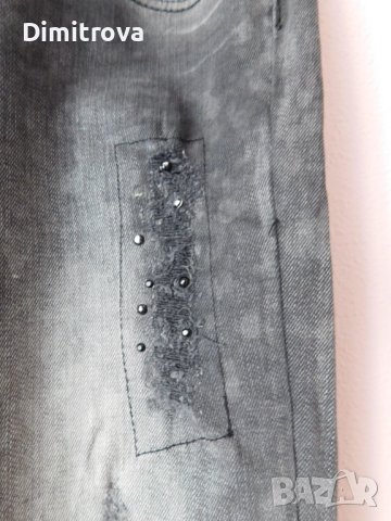 Дамски дънки Tally well с интересен принт, снимка 3 - Дънки - 42570051