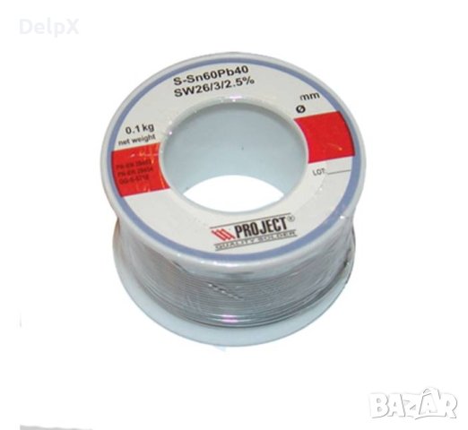 Тинол за запояване CYNEL/PROJECT Ф1mm 100g Sn60/Pb40, снимка 1