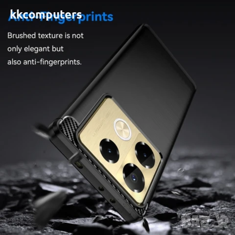 Infinix Note 40 Pro 5G Удароустойчив Carbon Fiber Калъф и Протектор, снимка 2 - Калъфи, кейсове - 50746413